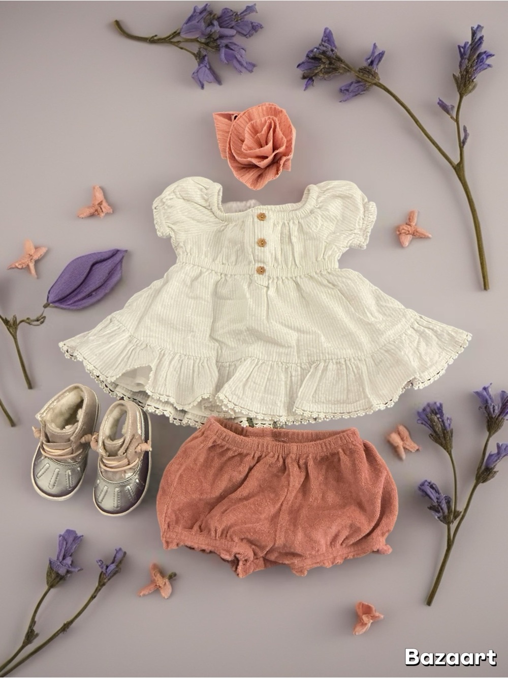 Tommy Bahama Infant Girls Dress & Bloomers Set 1137